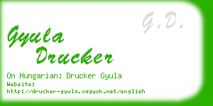 gyula drucker business card